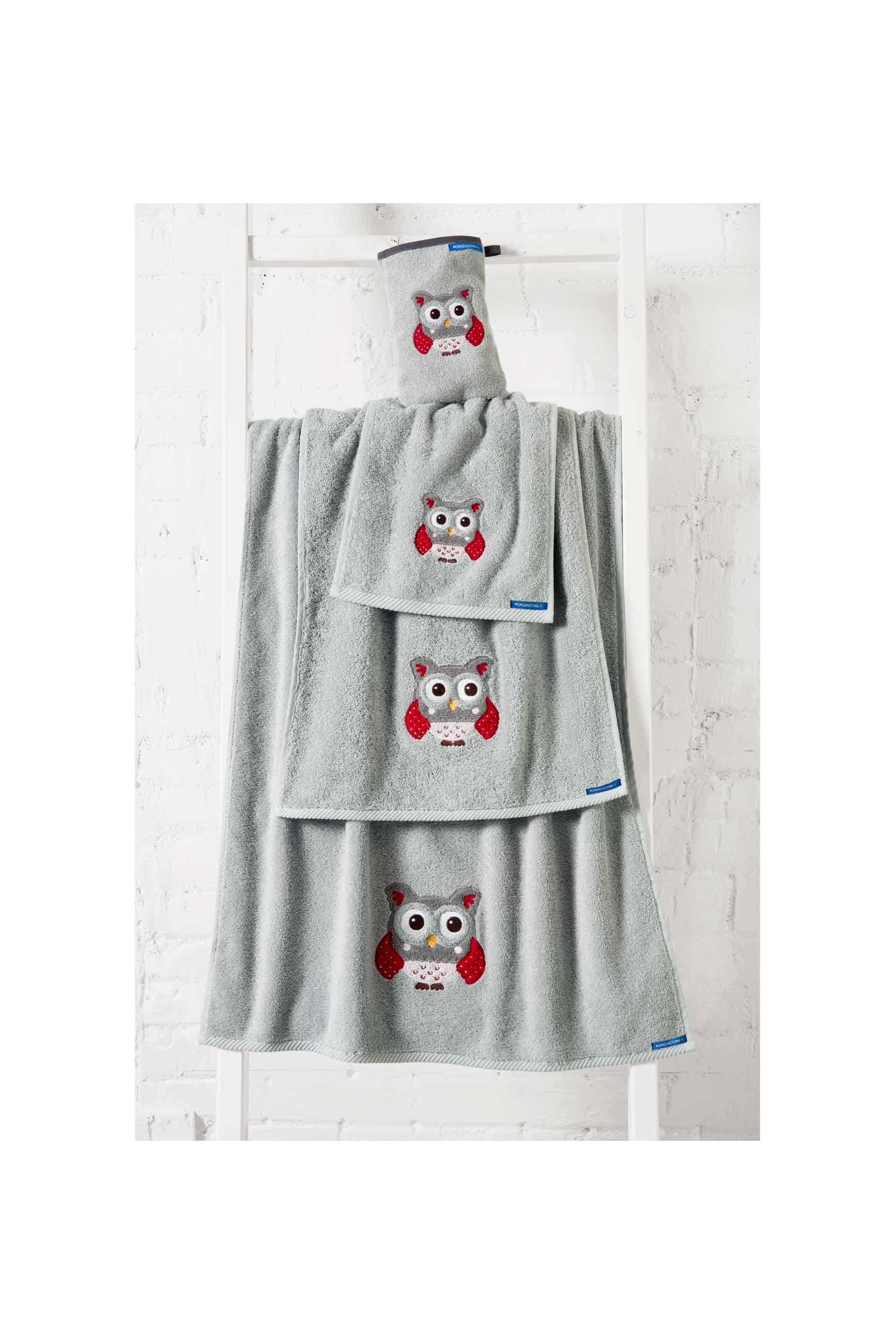 Morgenstern Kinder Handtuch, Duschtuch, Gästetuch, Waschhandschuh Eule grau Morgenstern Kinder Handtuch, Duschtuch, Gästetuch, Waschhandschuh Eule grau