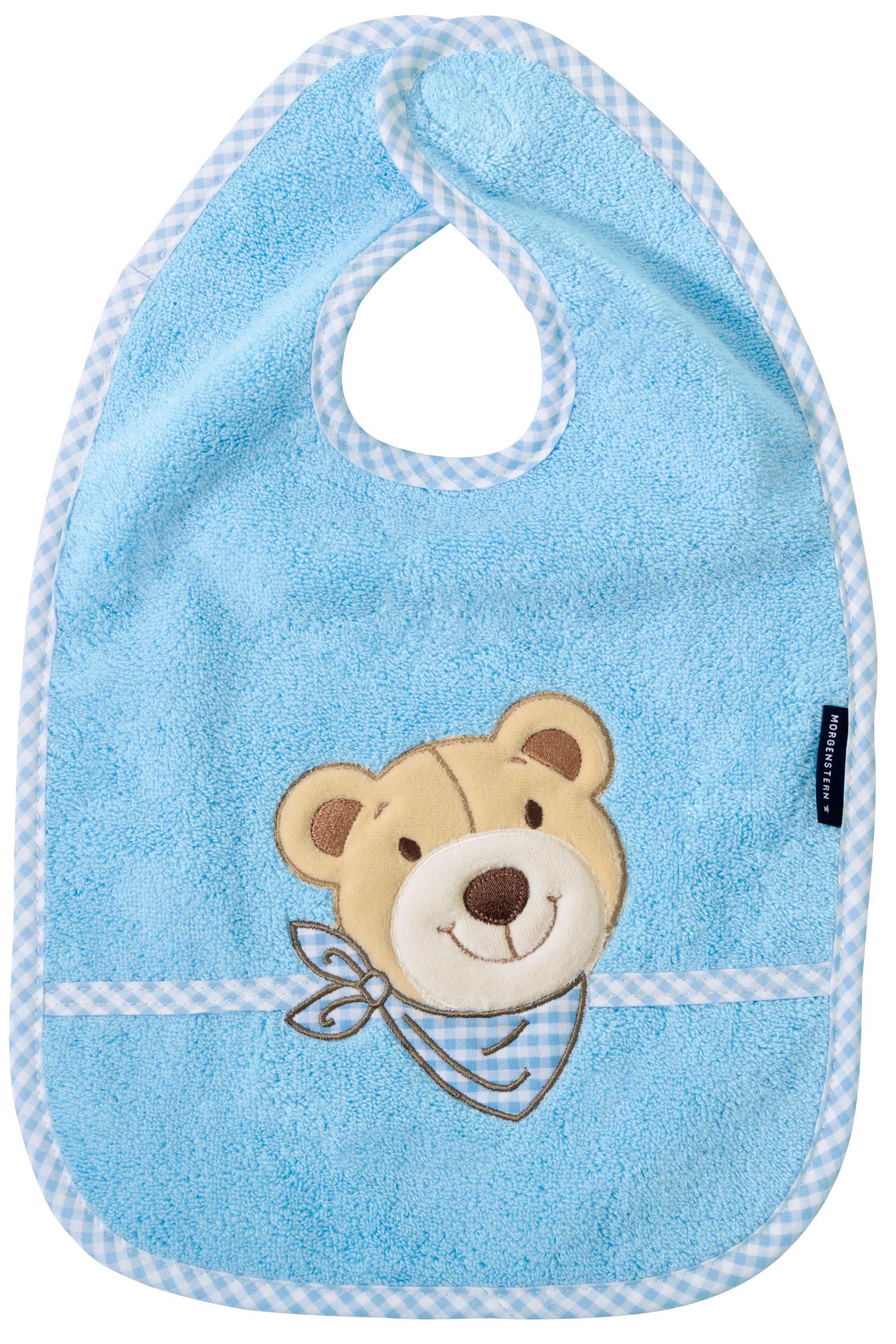 Morgenstern Lätzchen Bär, Luxus Baumwolle, blau Morgenstern Lätzchen Bär, Luxus Baumwolle, blau