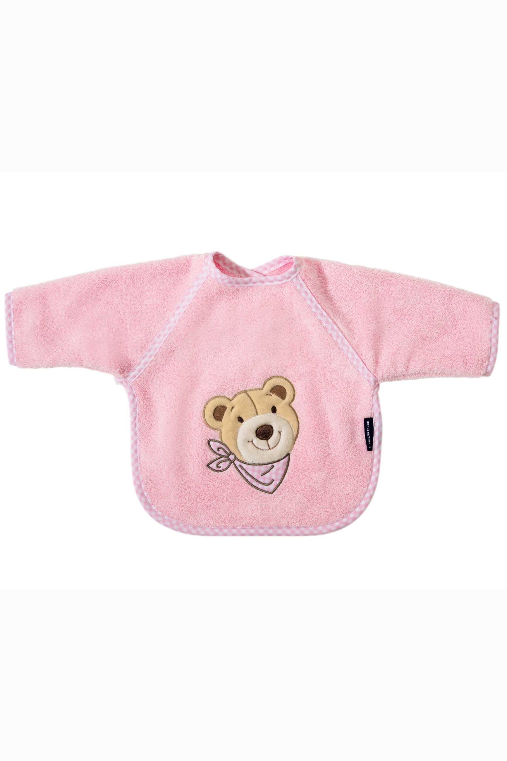 Morgenstern Lätzchen mit Arm Bär, Luxus Baumwolle, rosa Morgenstern Lätzchen mit Arm Bär, Luxus Baumwolle, rosa