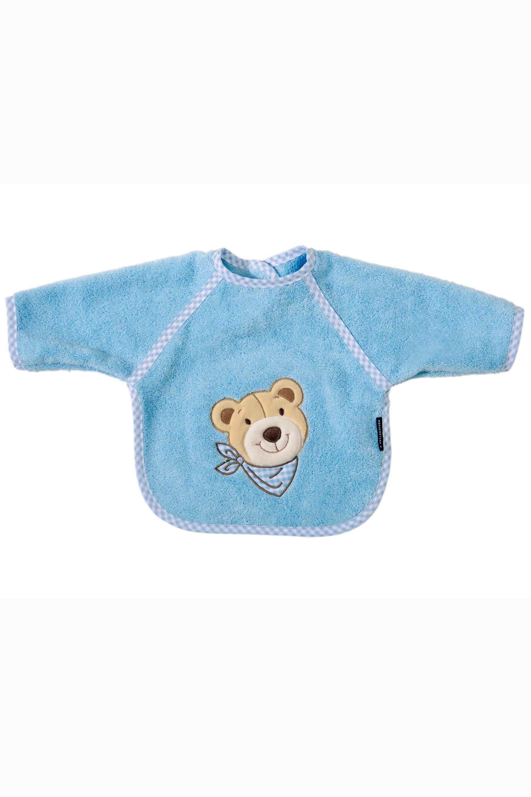 Morgenstern Lätzchen mit Arm Bär, Luxus Baumwolle, blau Morgenstern Lätzchen mit Arm Bär, Luxus Baumwolle, blau