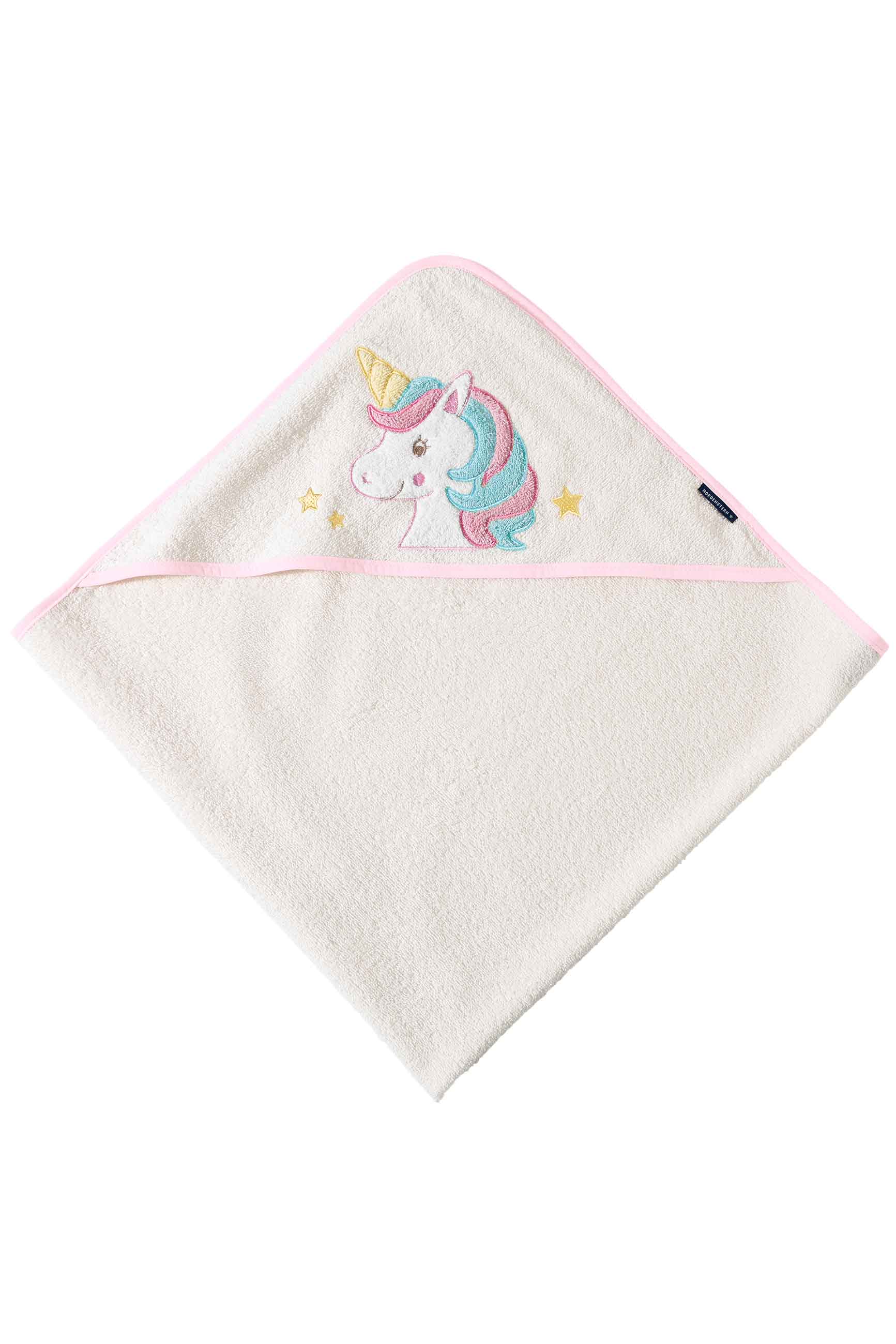 Morgenstern Kapuzenhandtuch 100x100, reine Baumwolle, Einhorn, creme Morgenstern Kapuzenhandtuch 100x100, reine Baumwolle, Einhorn, creme