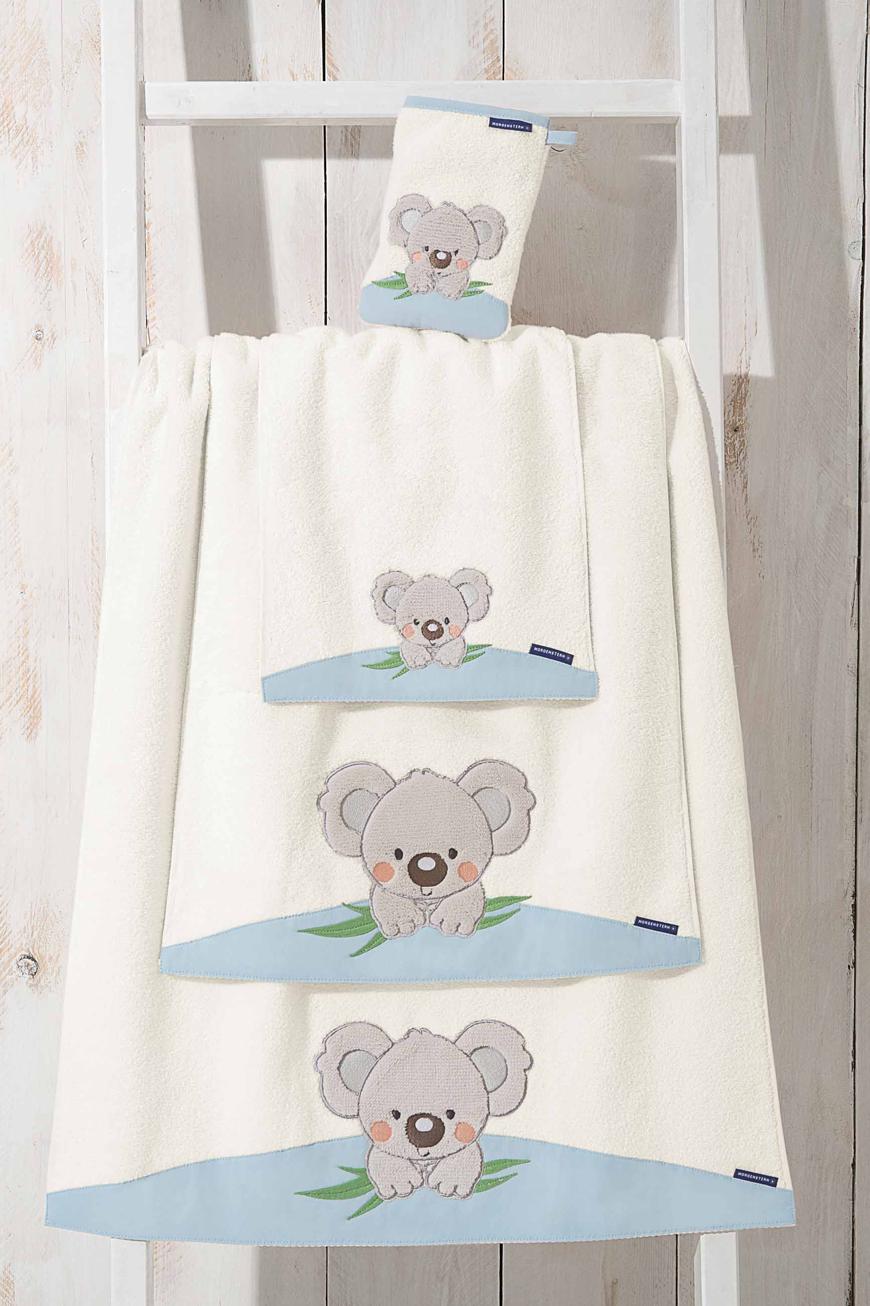 Kinderfrottier, reine Baumwolle, Koala, blau Kinderfrottier, reine Baumwolle, Koala, blau