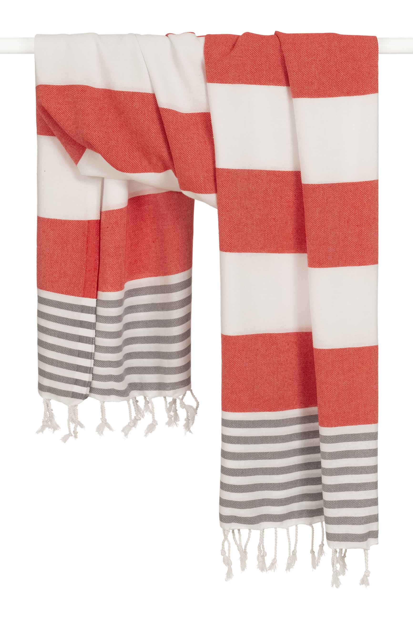 Morgenstern Hamamtuch 90x175 cm, Baumwolle, Sylt, rot Morgenstern Hamamtuch 90x175 cm, Baumwolle, Sylt, rot
