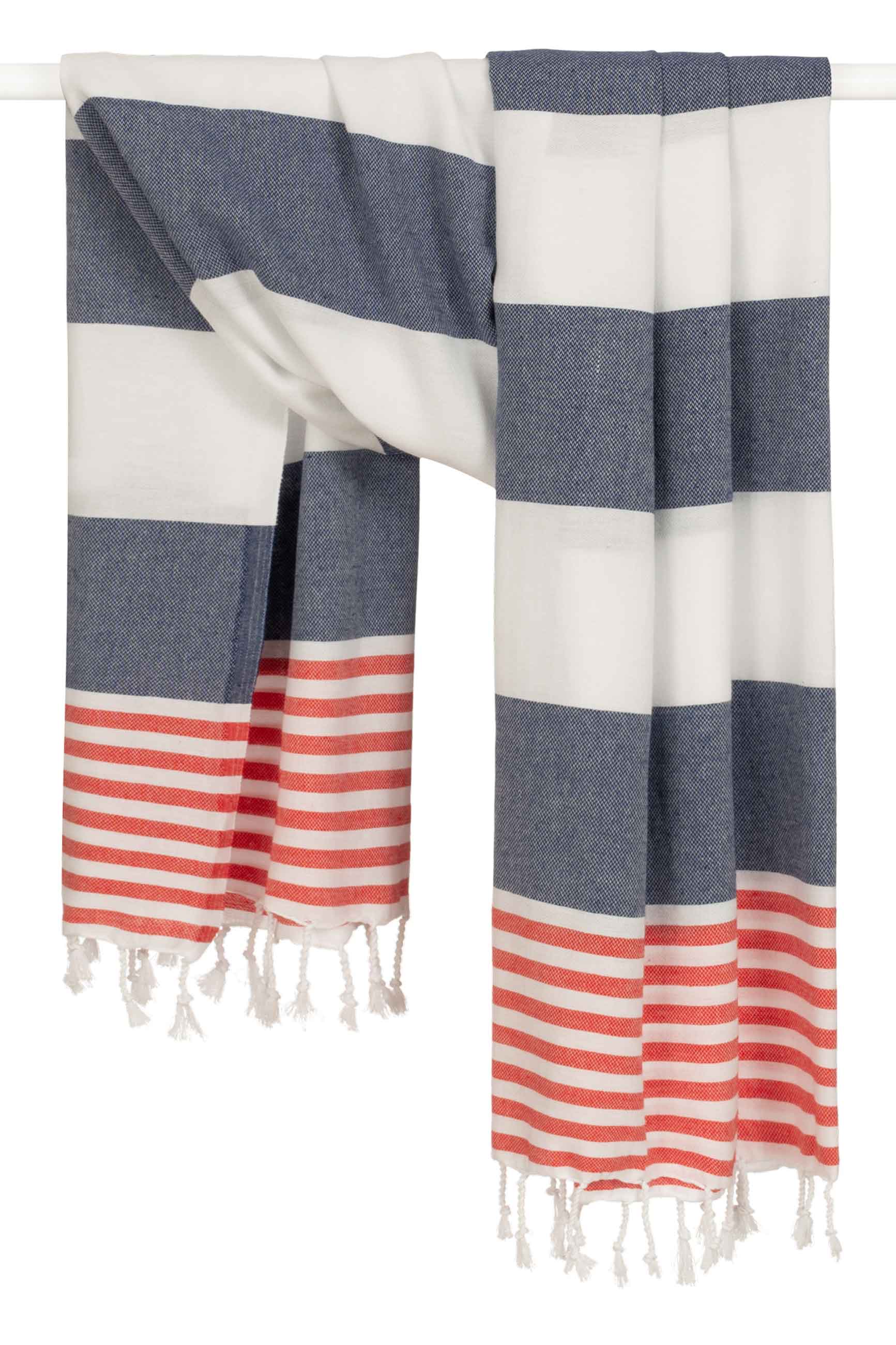 Morgenstern Hamamtuch 90x175 cm, Baumwolle, Sylt, marineblau Morgenstern Hamamtuch 90x175 cm, Baumwolle, Sylt, marineblau