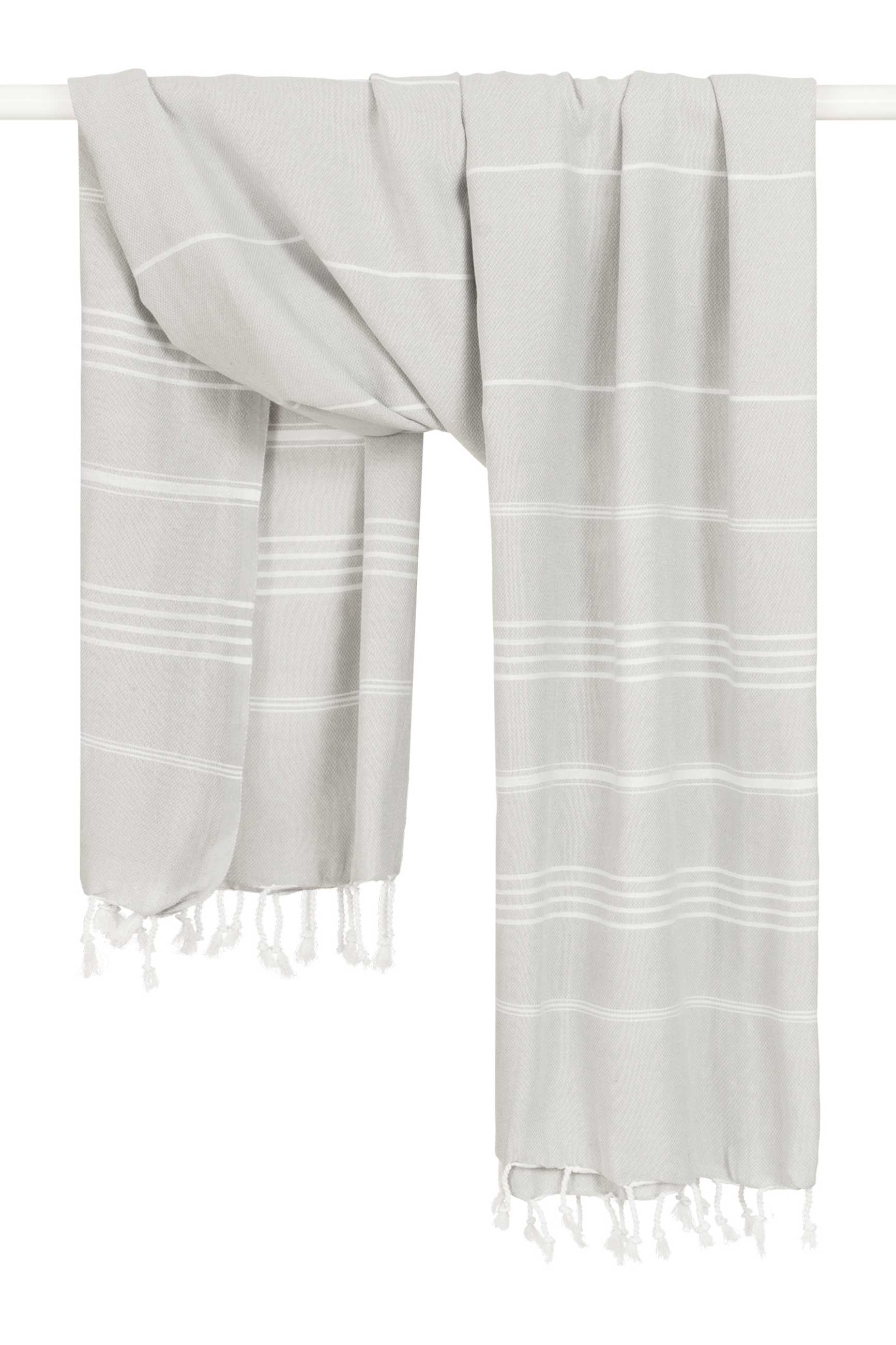 Morgenstern Hamamtuch 90x175 cm, Baumwolle, Amrum, grau Morgenstern Hamamtuch 90x175 cm, Baumwolle, Amrum, grau