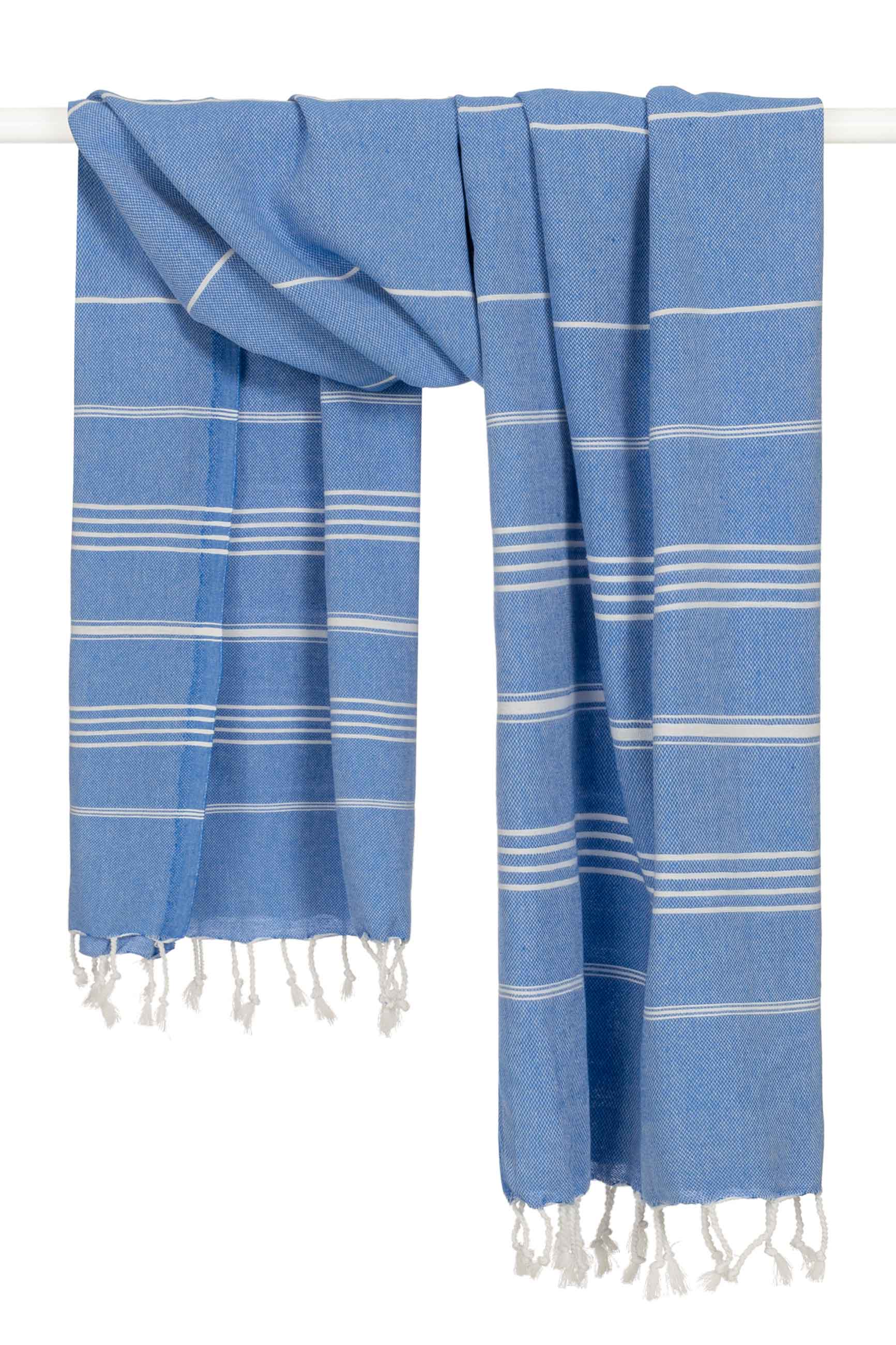Morgenstern Hamamtuch 90x175 cm, Baumwolle, Amrum, blau Morgenstern Hamamtuch 90x175 cm, Baumwolle, Amrum, blau