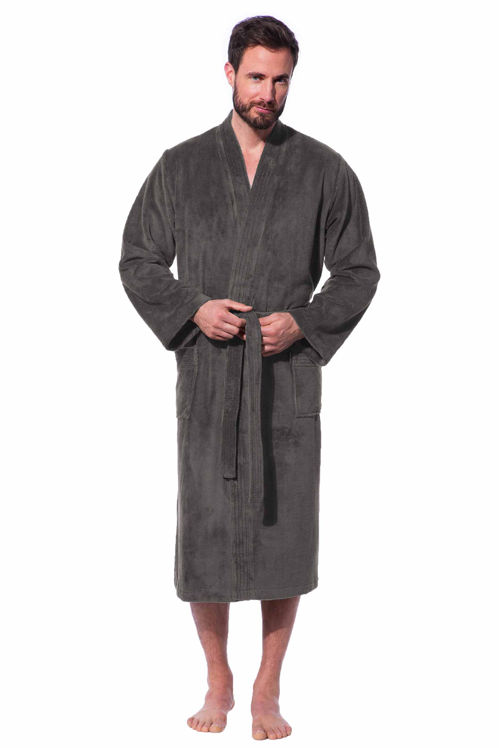 Morgenstern Bademantel Herren Kimono, Multifaser, Adam, anthrazit Morgenstern Bademantel Herren Kimono, Multifaser, Adam, anthrazit