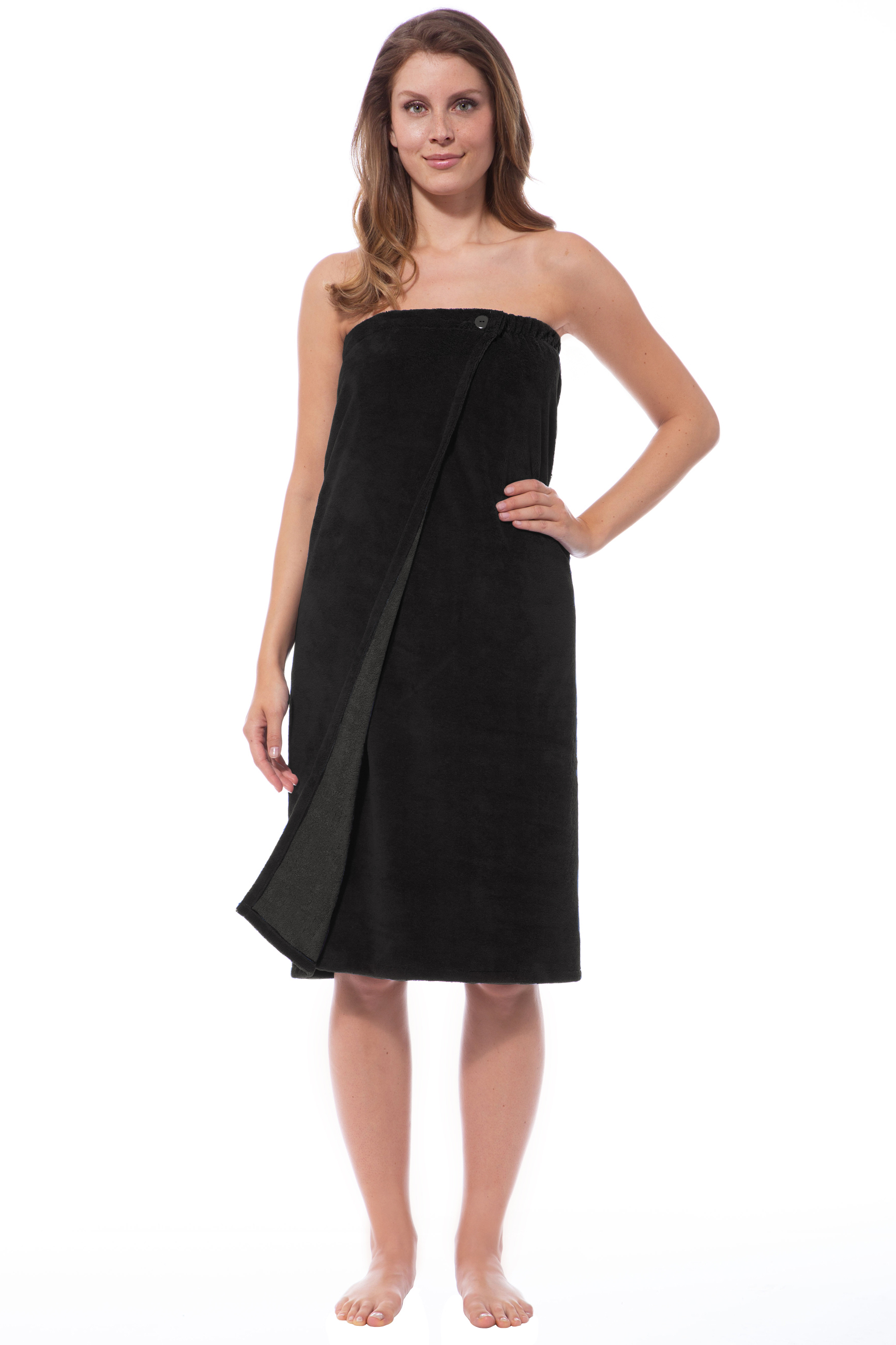 Morgenstern Saunakilt Damen, Multifaser, Clara, schwarz Morgenstern Saunakilt Damen, Multifaser, Clara, schwarz