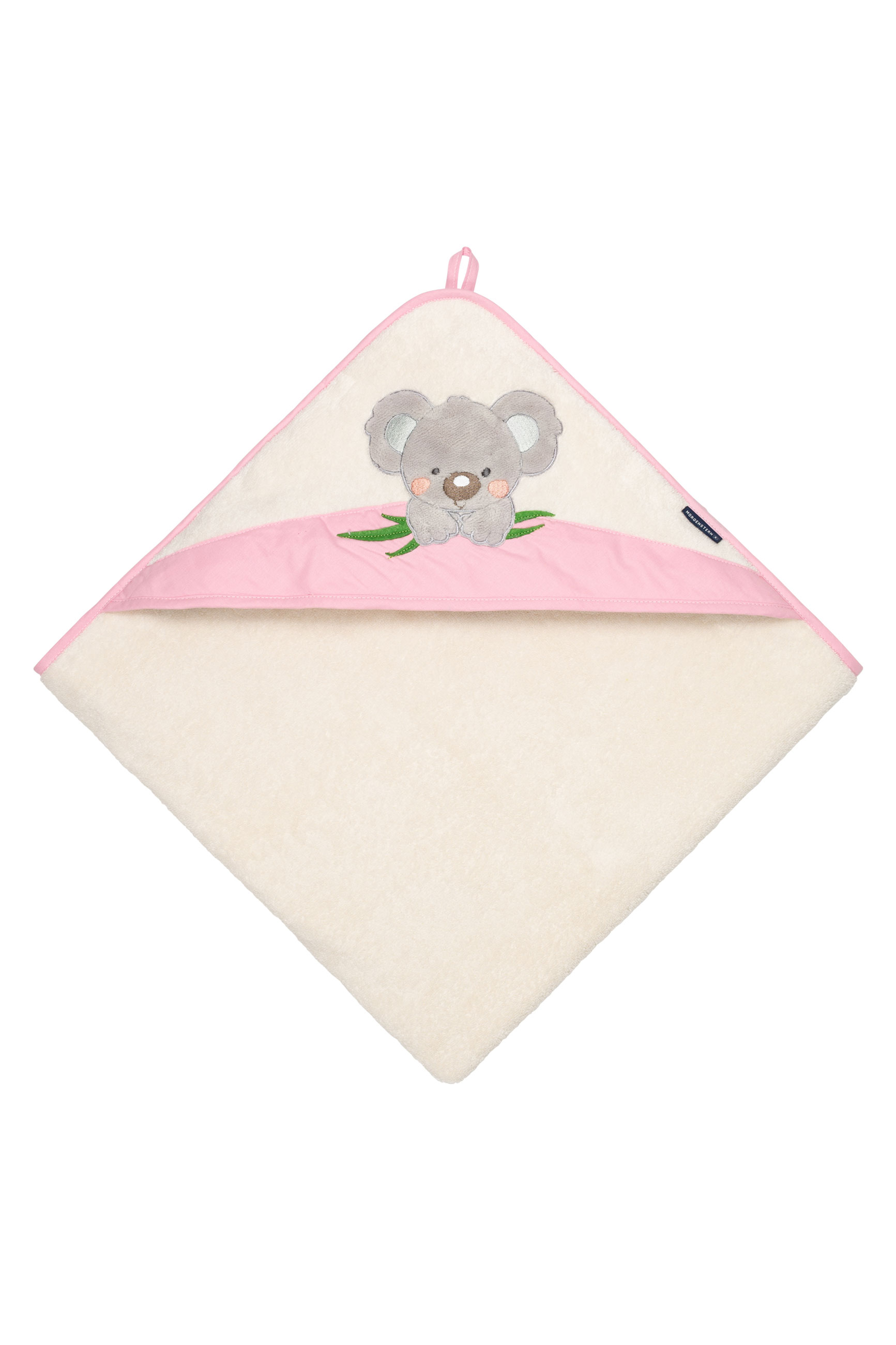 Kapuzenhandtuch 100x100, reine Baumwolle, Koala, rosa Kapuzenhandtuch 100x100, reine Baumwolle, Koala, rosa
