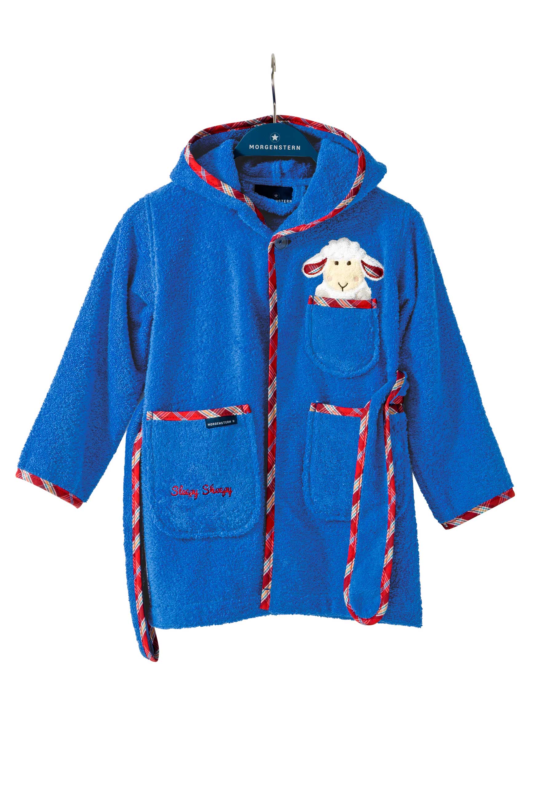 Morgenstern Kinderbademantel Sleepy Sheepy Sweety, blau Morgenstern Kinderbademantel Sleepy Sheepy Sweety, blau