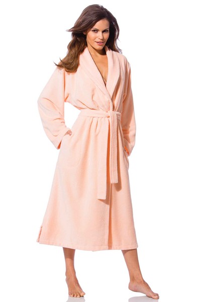 bademantel damen apricot