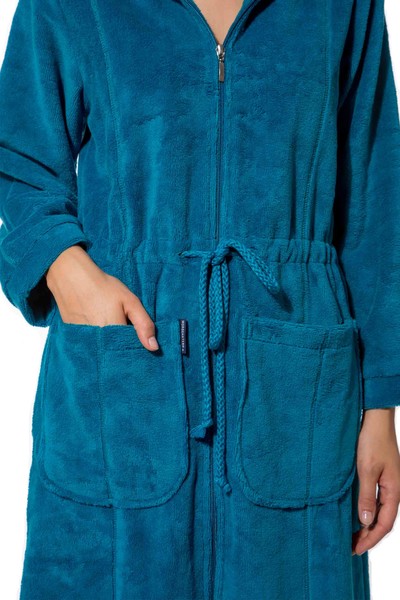 bademantel mit reissverschluss kapuze