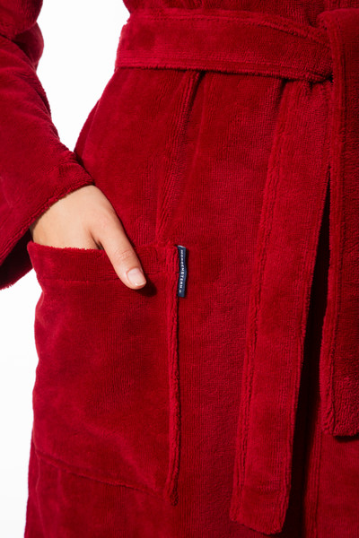 bademantel damen lang rot