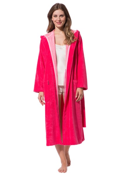 bademantel damen pink