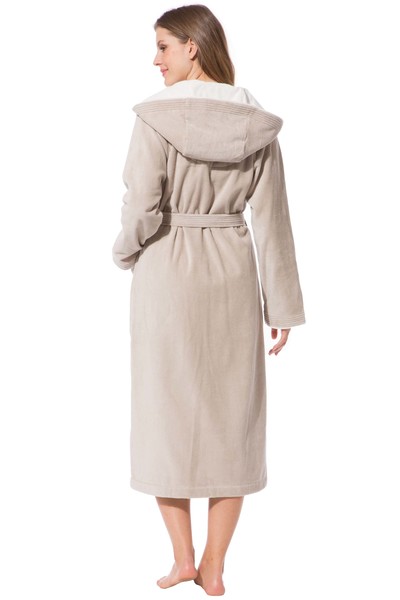 bademantel damen kapuze baumwolle