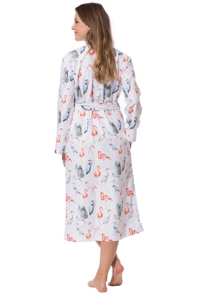 bademantel damen flamingo