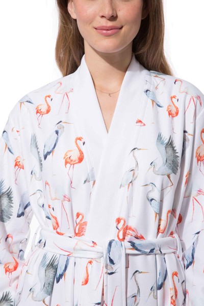 bademantel damen flamingo