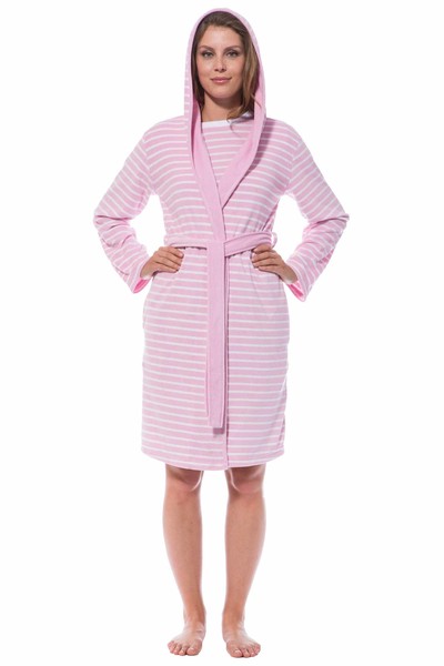 bademantel damen kurz rosa