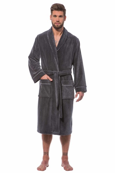 bademantel anthrazit herren