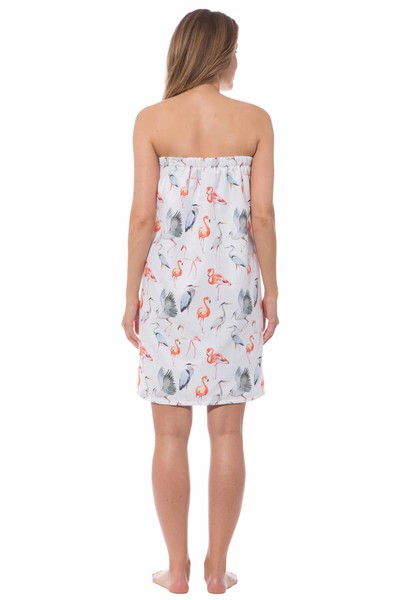 bademantel damen flamingo