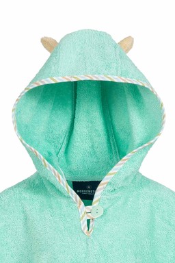 Morgenstern Badeponcho 1-3 Jahre, reine Baumwolle, Schaf, türkis