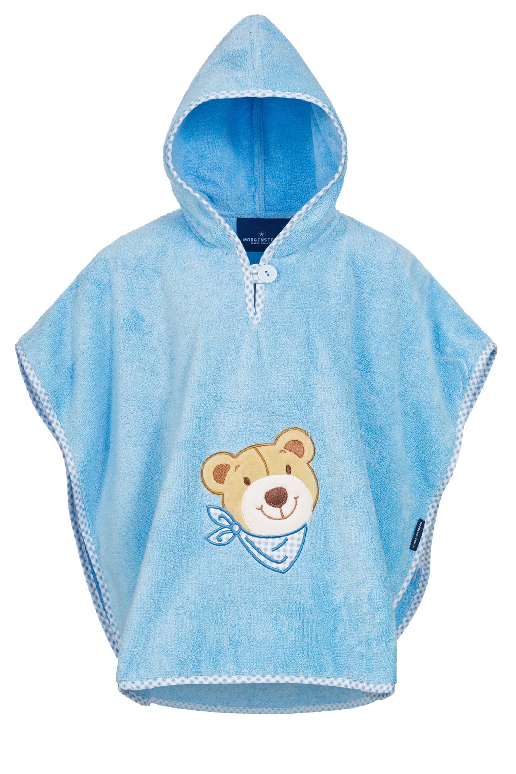 Morgenstern Badeponcho 1-3 Jahre, reine Baumwolle, Bär, blau Morgenstern Badeponcho 1-3 Jahre, reine Baumwolle, Bär, blau