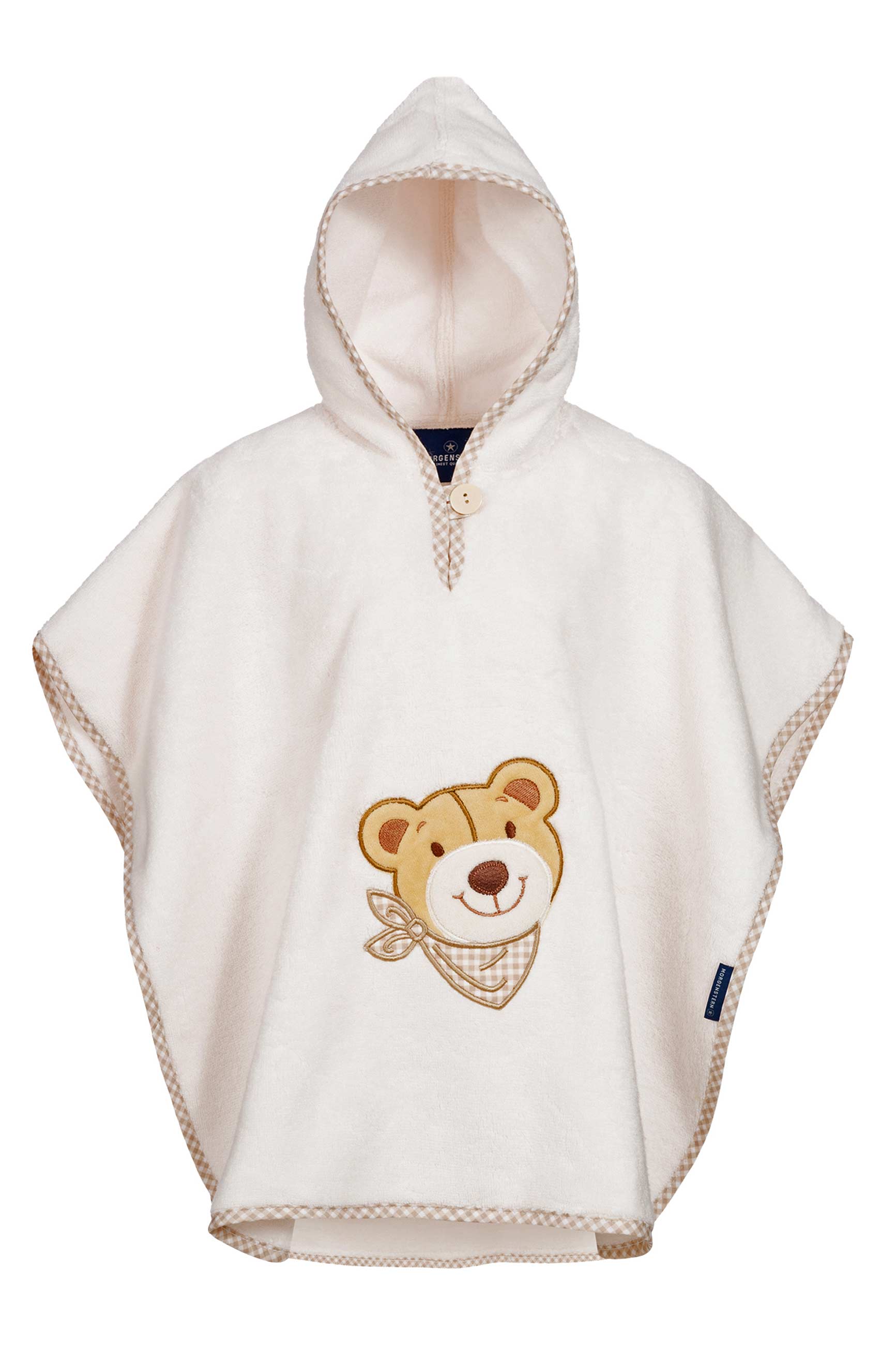 Morgenstern Badeponcho 1-3 Jahre, reine Baumwolle, Bär, creme Morgenstern Badeponcho 1-3 Jahre, reine Baumwolle, Bär, creme
