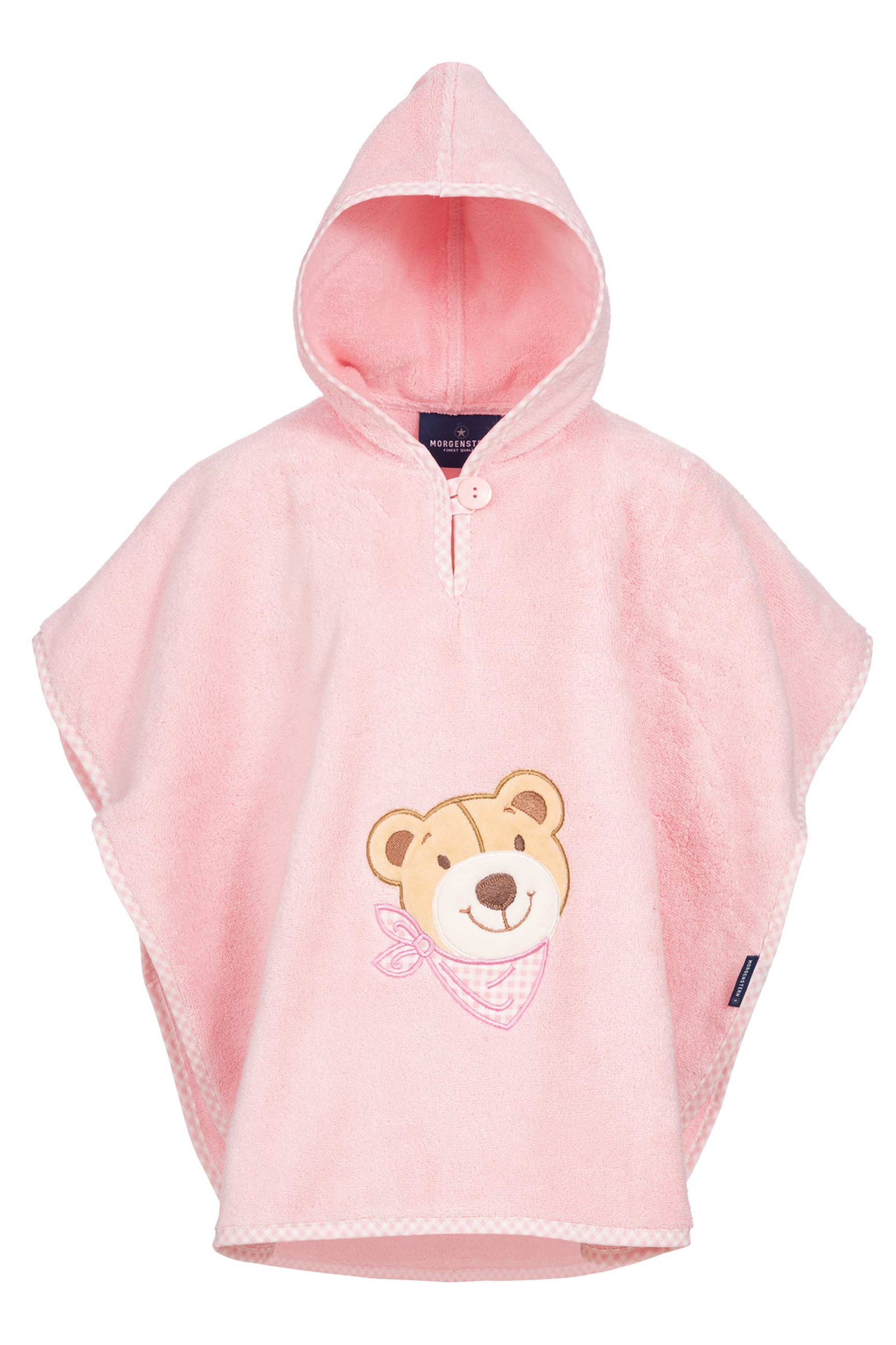 Morgenstern Badeponcho 1-3 Jahre, reine Baumwolle, Bär, rosa Morgenstern Badeponcho 1-3 Jahre, reine Baumwolle, Bär, rosa