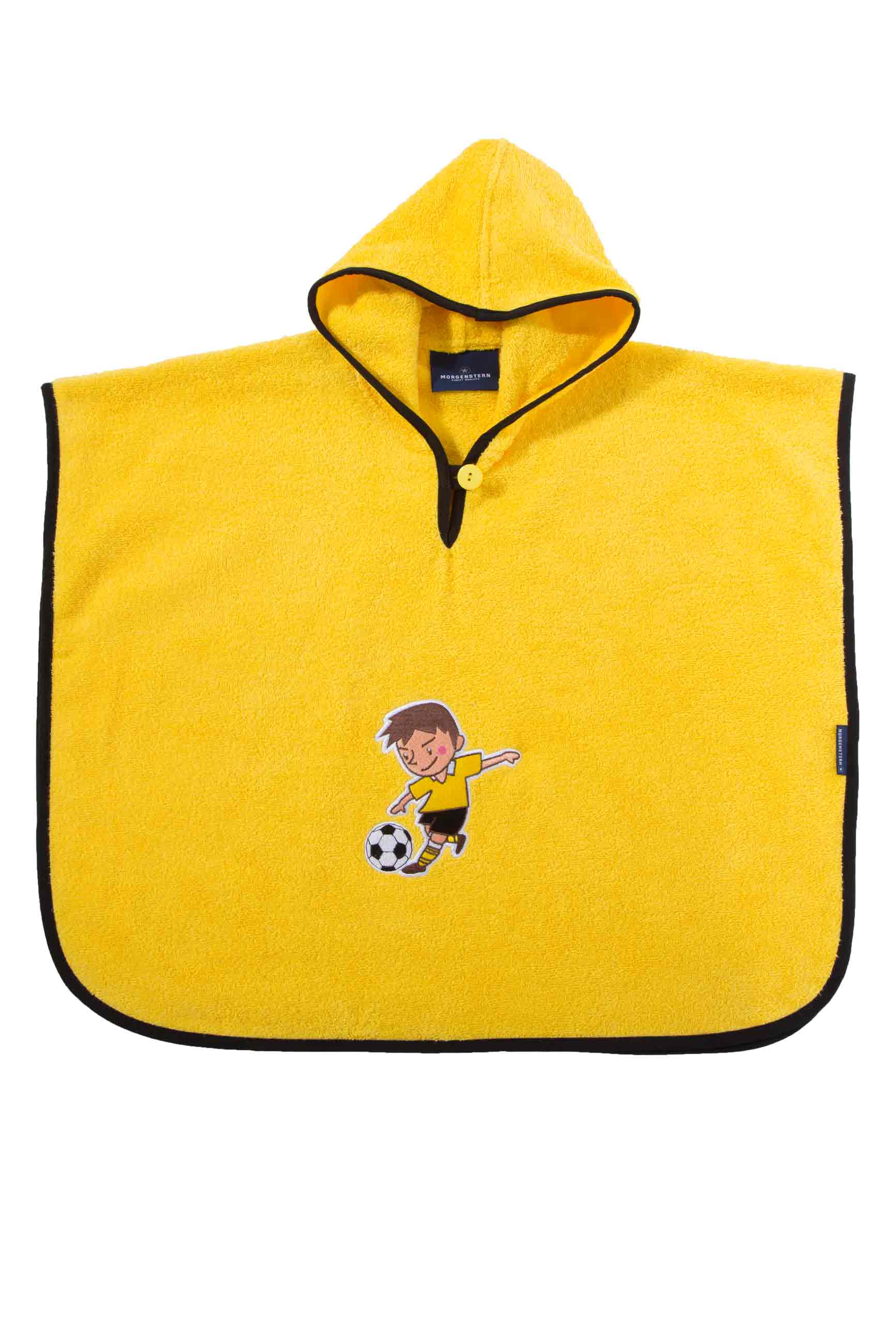 Morgenstern Badeponcho 1-3 Jahre, reine Baumwolle, Fussball, gelb Morgenstern Badeponcho 1-3 Jahre, reine Baumwolle, Fussball, gelb