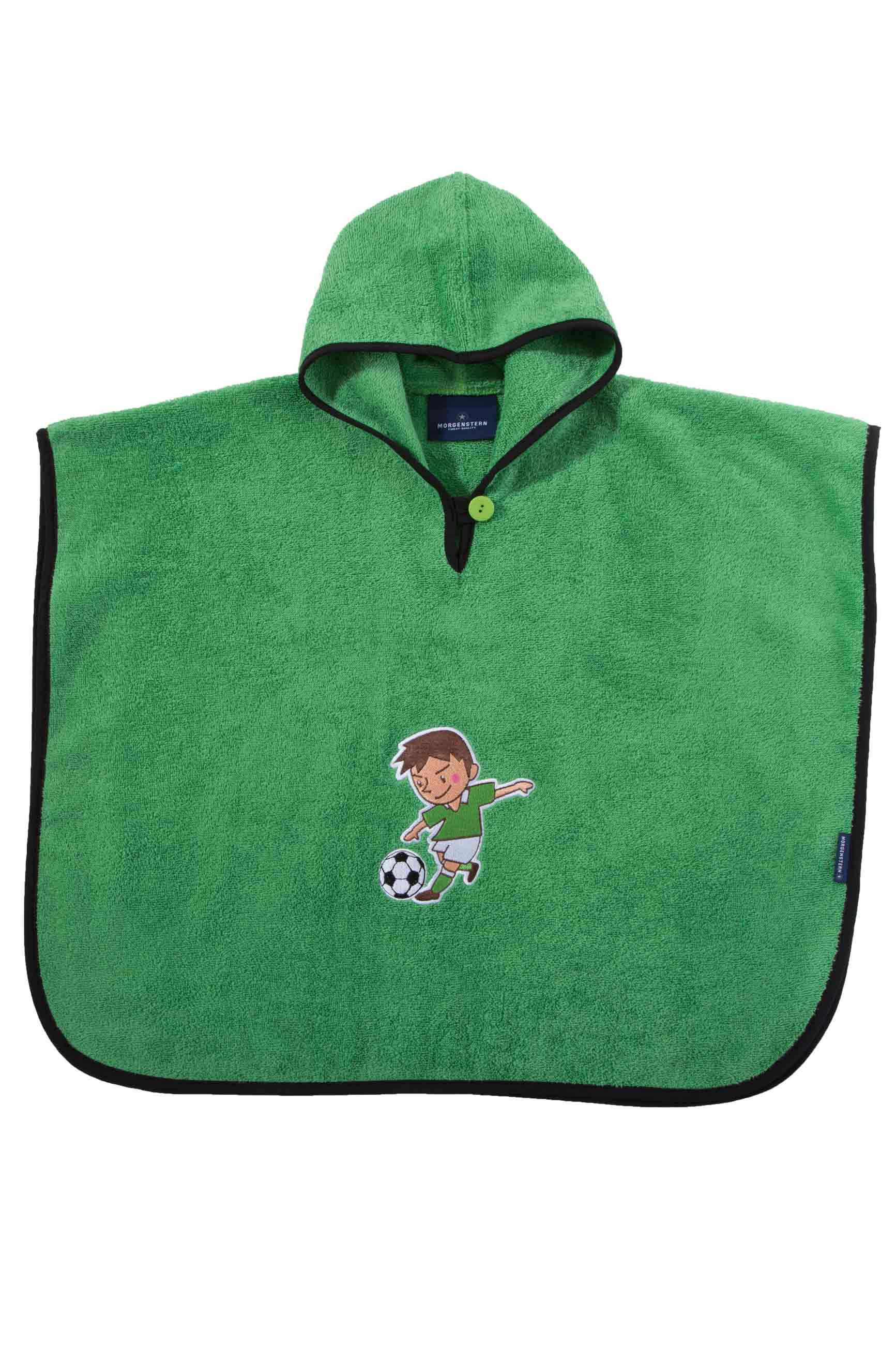 Morgenstern Badeponcho 1-3 Jahre, Bio Baumwolle, Fussball, grün Morgenstern Badeponcho 1-3 Jahre, Bio Baumwolle, Fussball, grün
