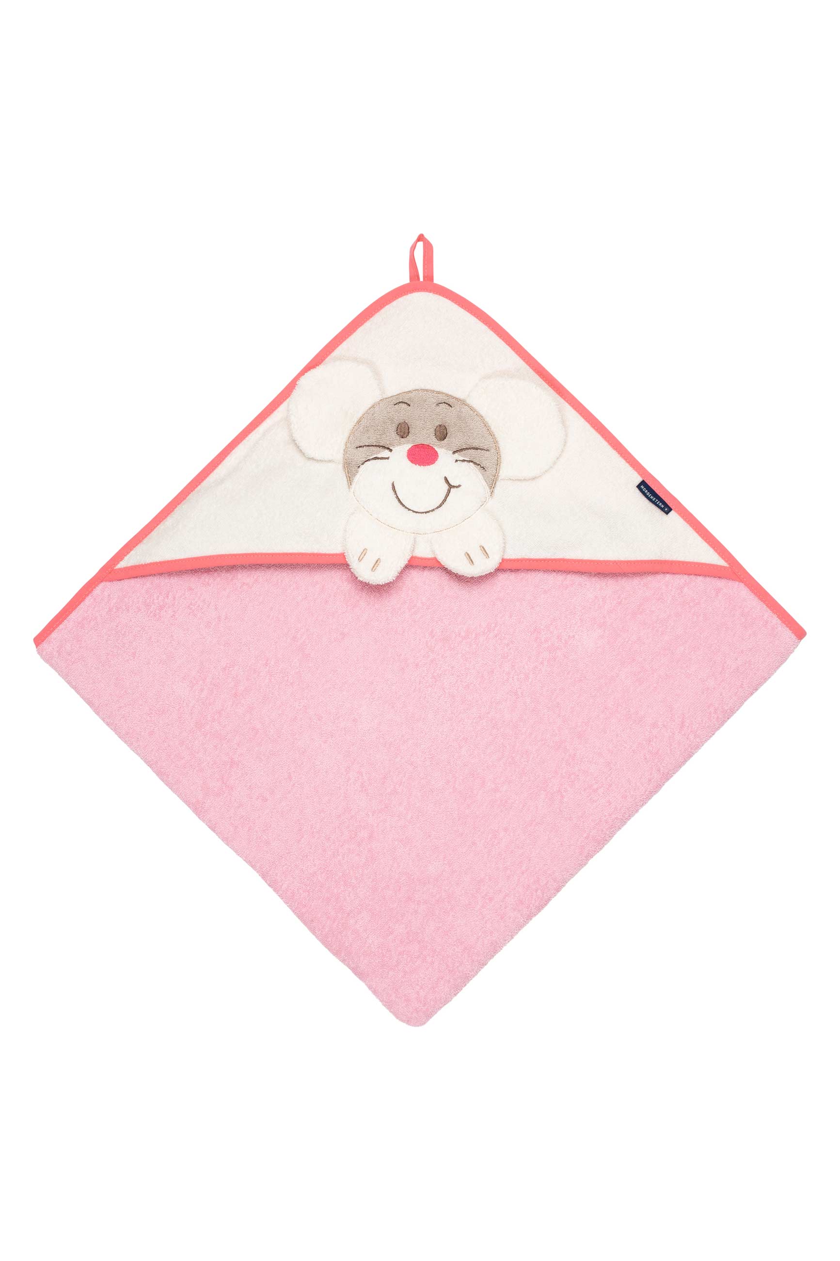 Morgenstern Kapuzenhandtuch, reine Baumwolle, Maus, rosa Morgenstern Kapuzenhandtuch, reine Baumwolle, Maus, rosa
