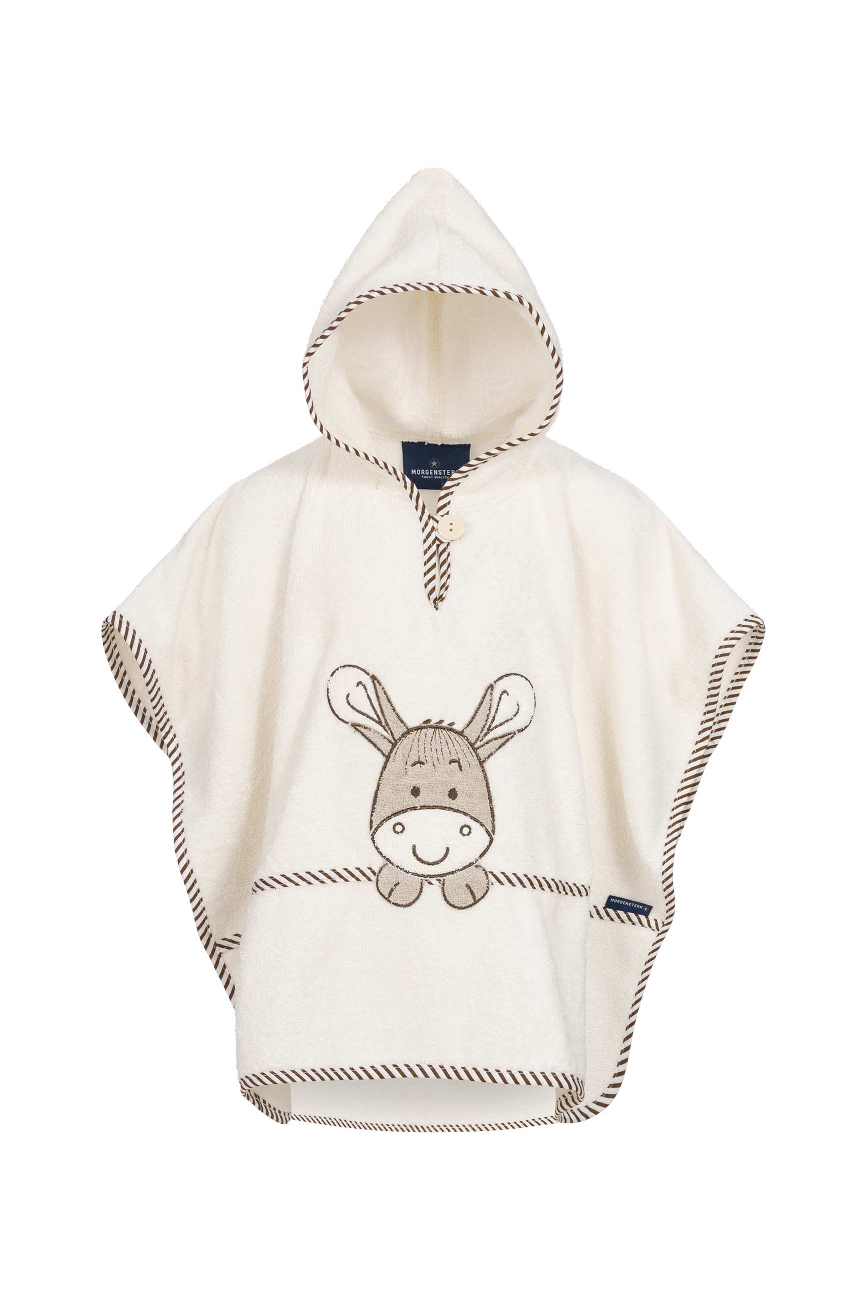Morgenstern Badeponcho 1-3 Jahre, reine Baumwolle, Esel, natur Morgenstern Badeponcho 1-3 Jahre, reine Baumwolle, Esel, natur