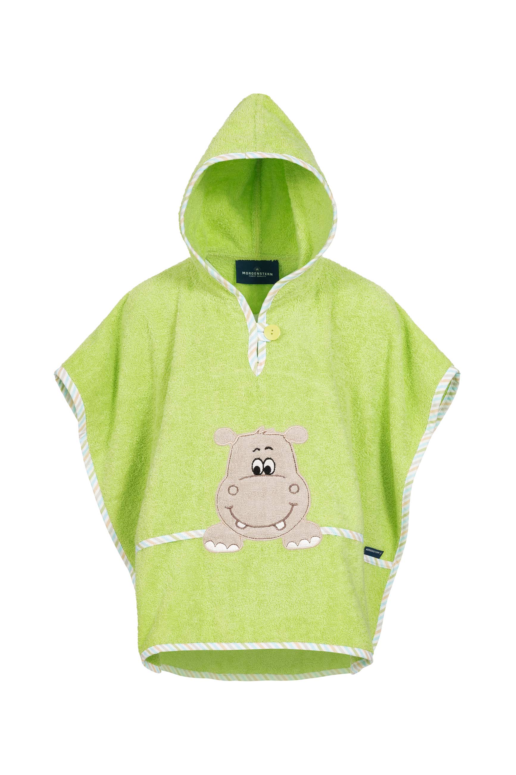 Morgenstern Badeponcho 1-3 Jahre, reine Baumwolle, Hippo, grün Morgenstern Badeponcho 1-3 Jahre, reine Baumwolle, Hippo, grün