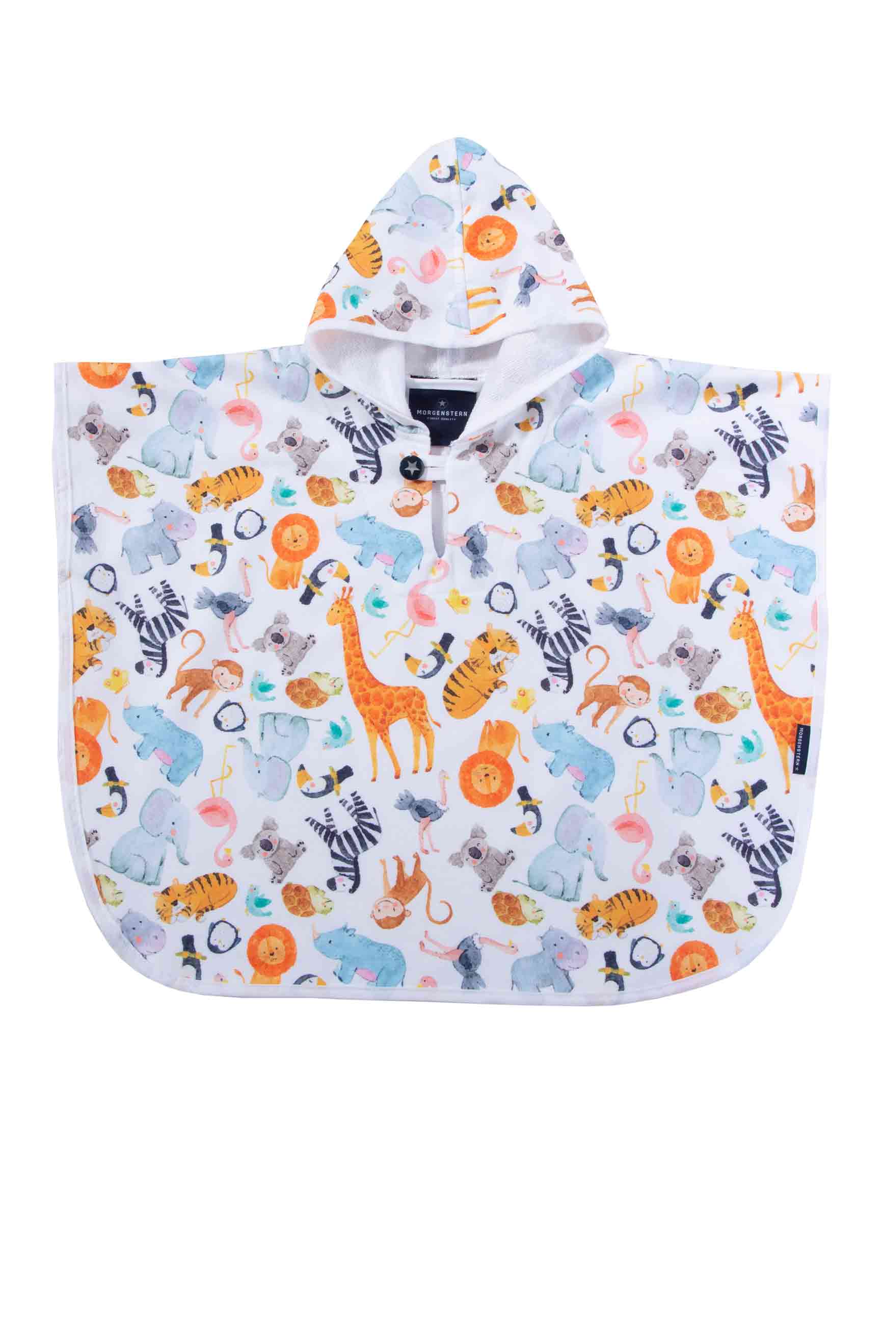 Morgenstern leicht Poncho Kinder, Skylight, Zoo, weiß Morgenstern leicht Poncho Kinder, Skylight, Zoo, weiß