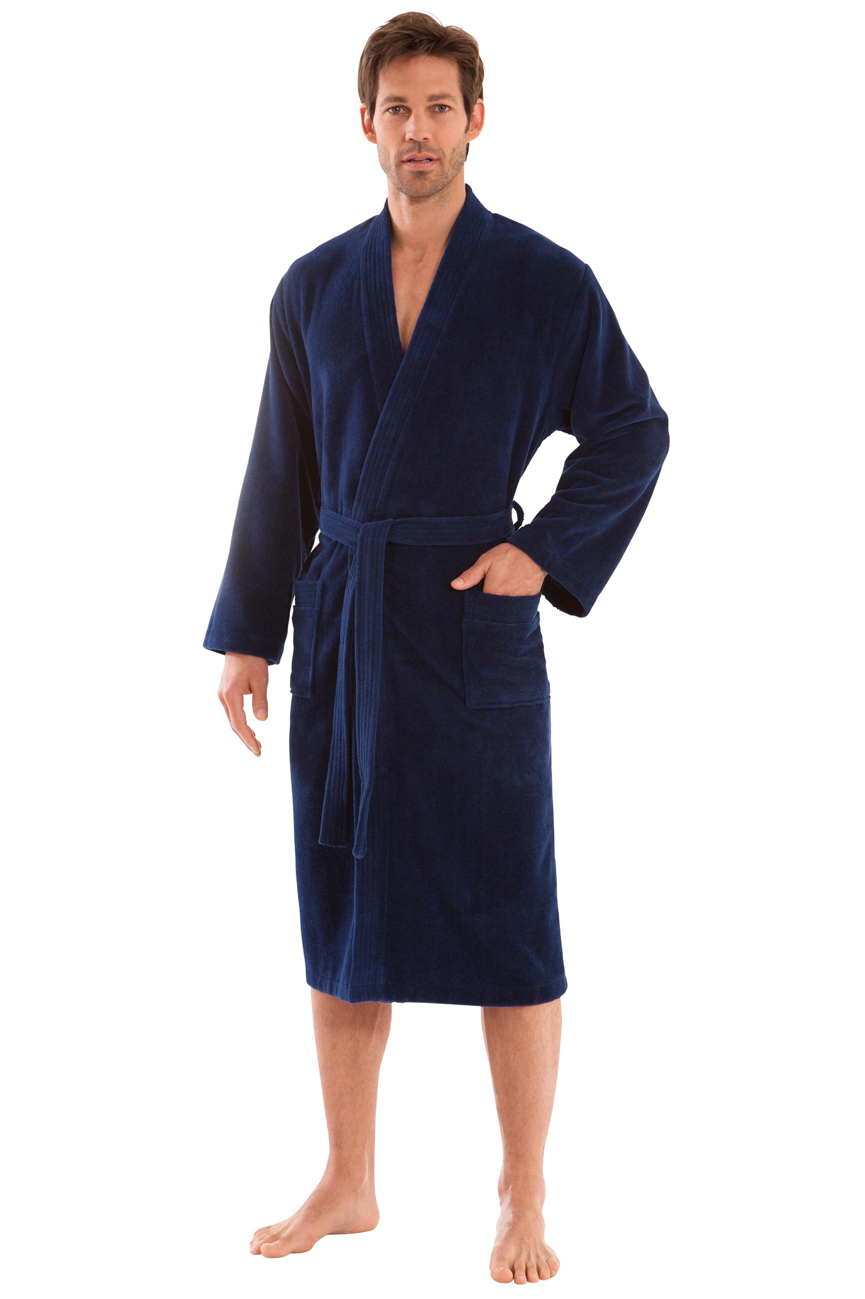 Morgenstern Bademantel Herren Kimono, Multifaser, Adam, marineblau Morgenstern Bademantel Herren Kimono, Multifaser, Adam, marineblau