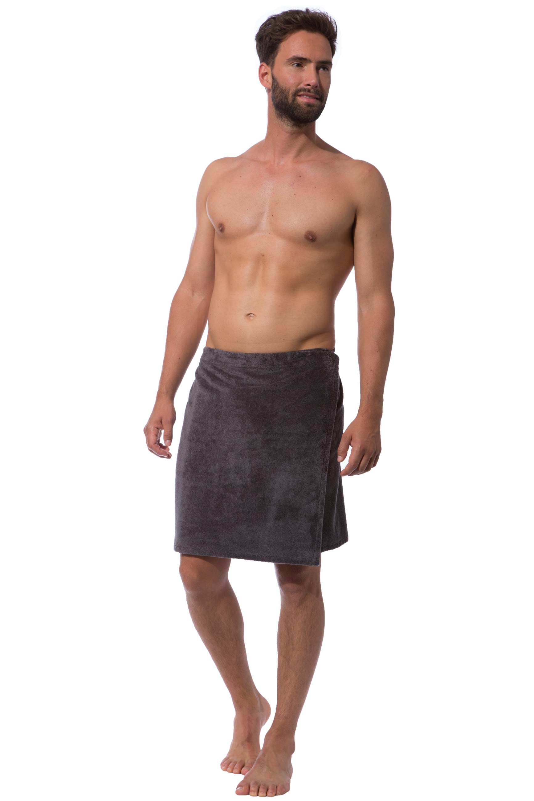Morgenstern Saunakilt Herren, Multifaser, Cedric, anthrazit Morgenstern Saunakilt Herren, Multifaser, Cedric, anthrazit