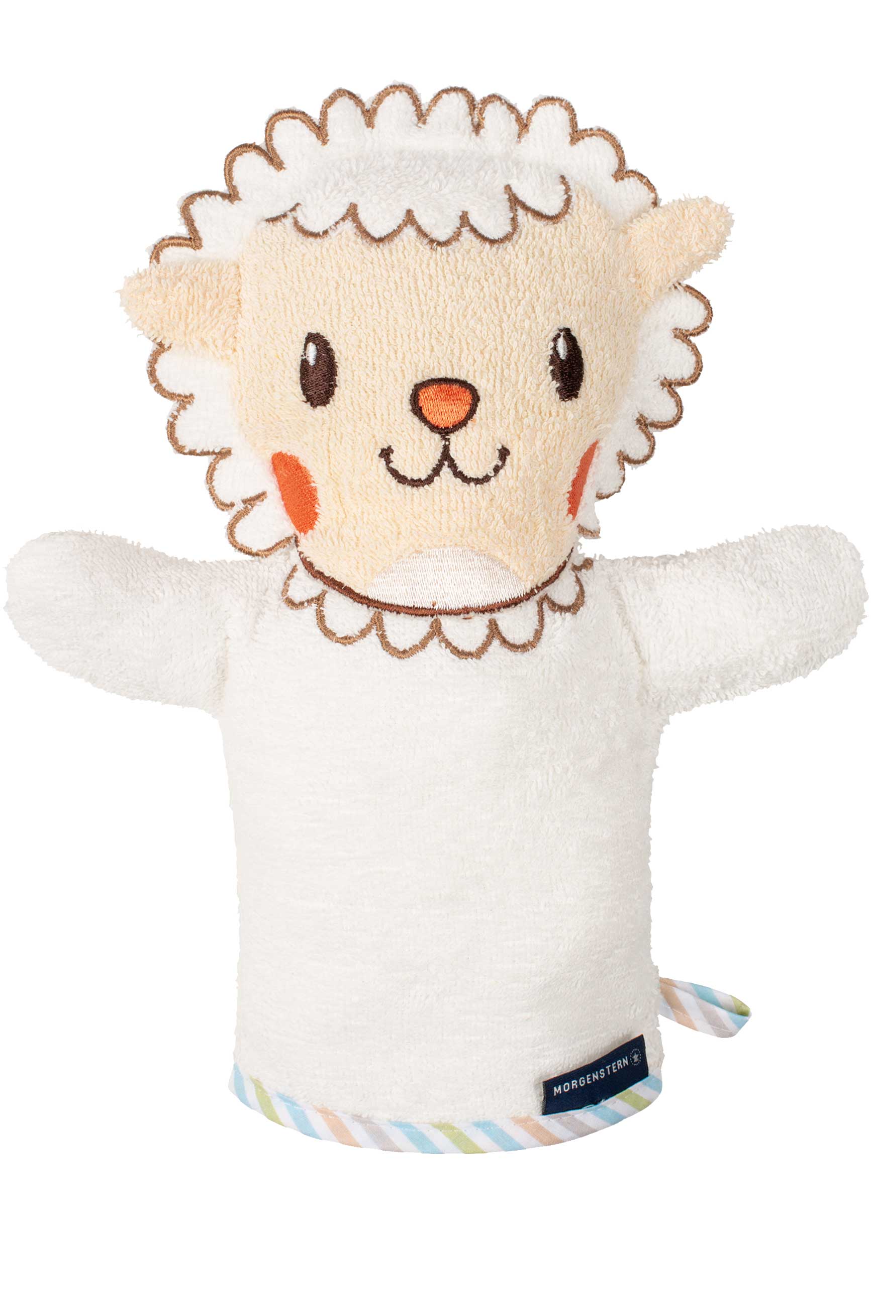 Morgenstern Waschfigur, reine Baumwolle, Schaf, creme Morgenstern Waschfigur, reine Baumwolle, Schaf, creme
