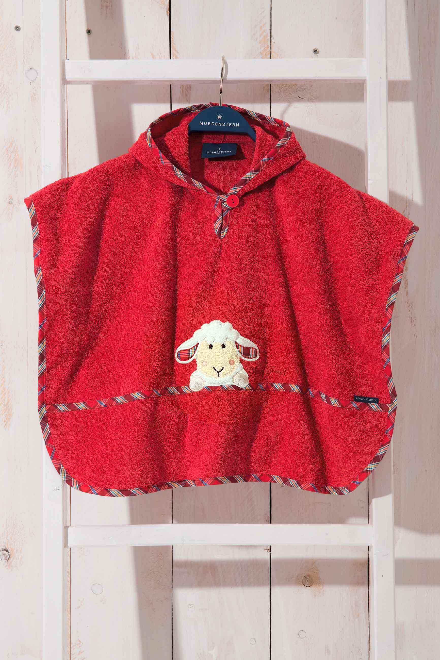 Morgenstern Badeponcho 1-3 Jahre, reine Baumwolle, Sleepy Sheepy, rot Morgenstern Badeponcho 1-3 Jahre, reine Baumwolle, Sleepy Sheepy, rot