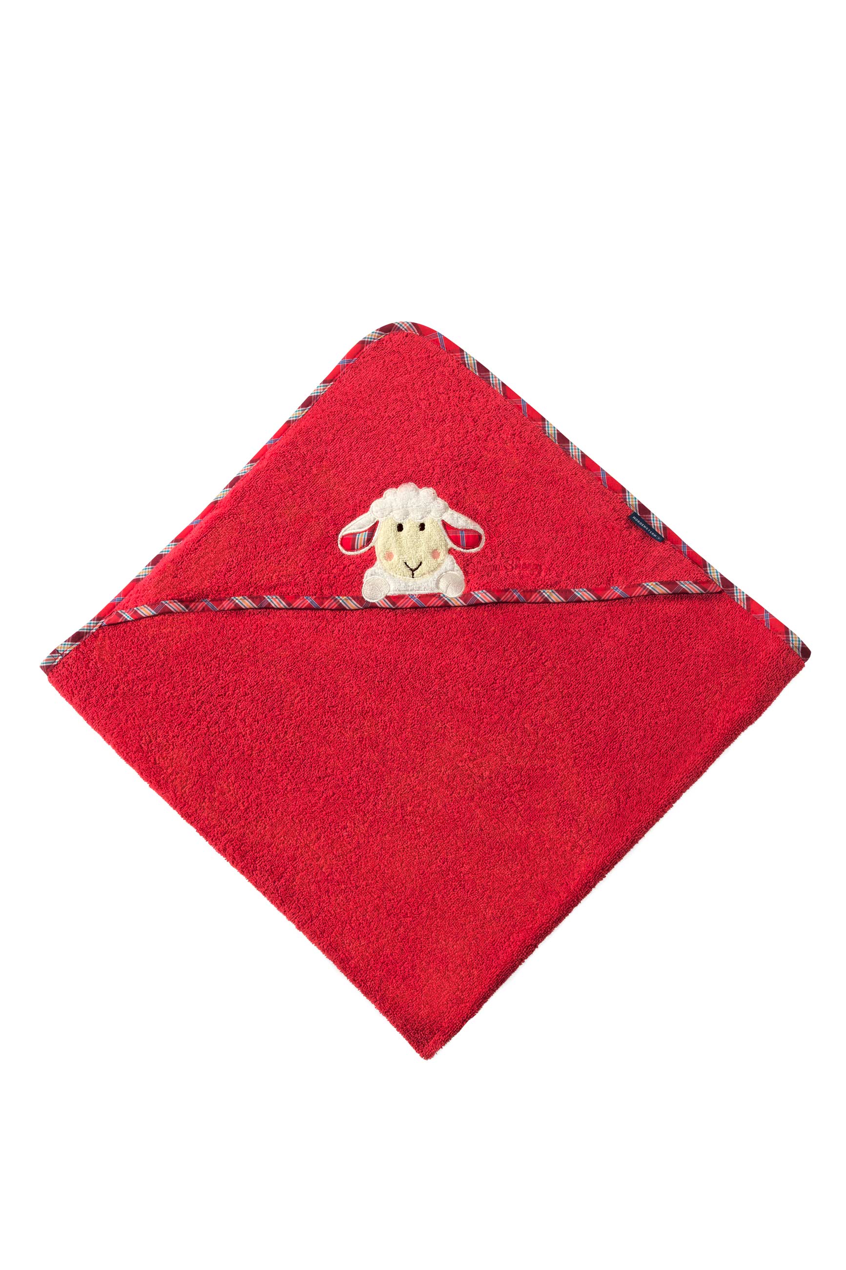 Morgenstern Kapuzenhandtuch, reine Baumwolle, Sleepy Sheepy, rot Morgenstern Kapuzenhandtuch, reine Baumwolle, Sleepy Sheepy, rot