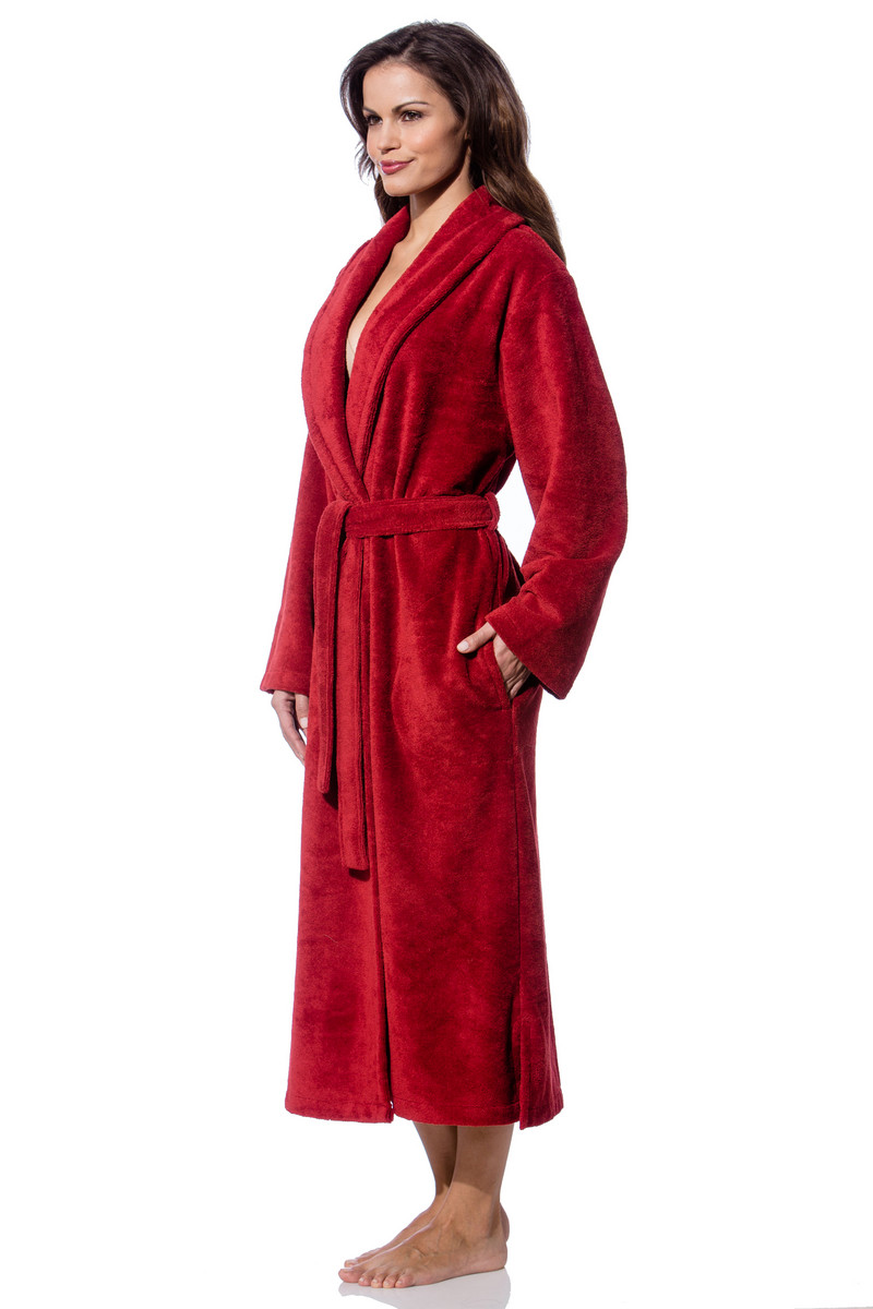 bademantel damen rot