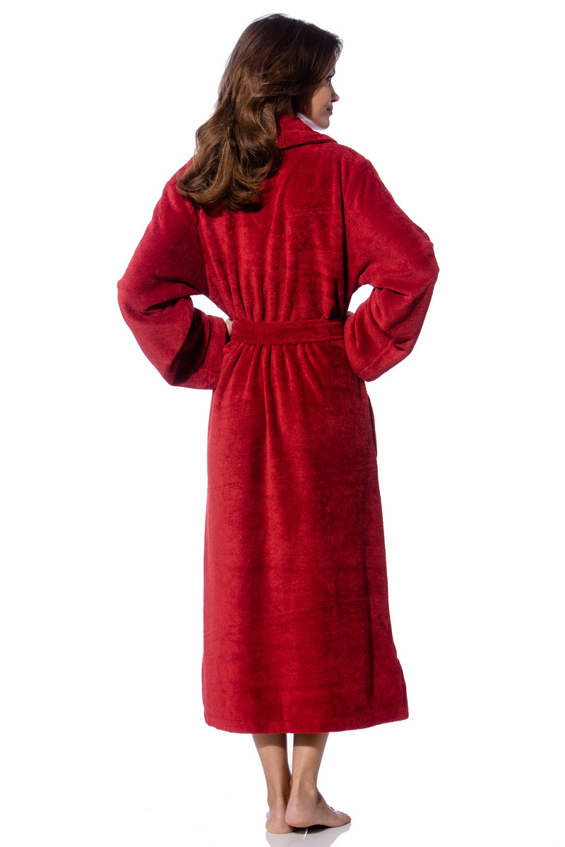 bademantel damen lang rot