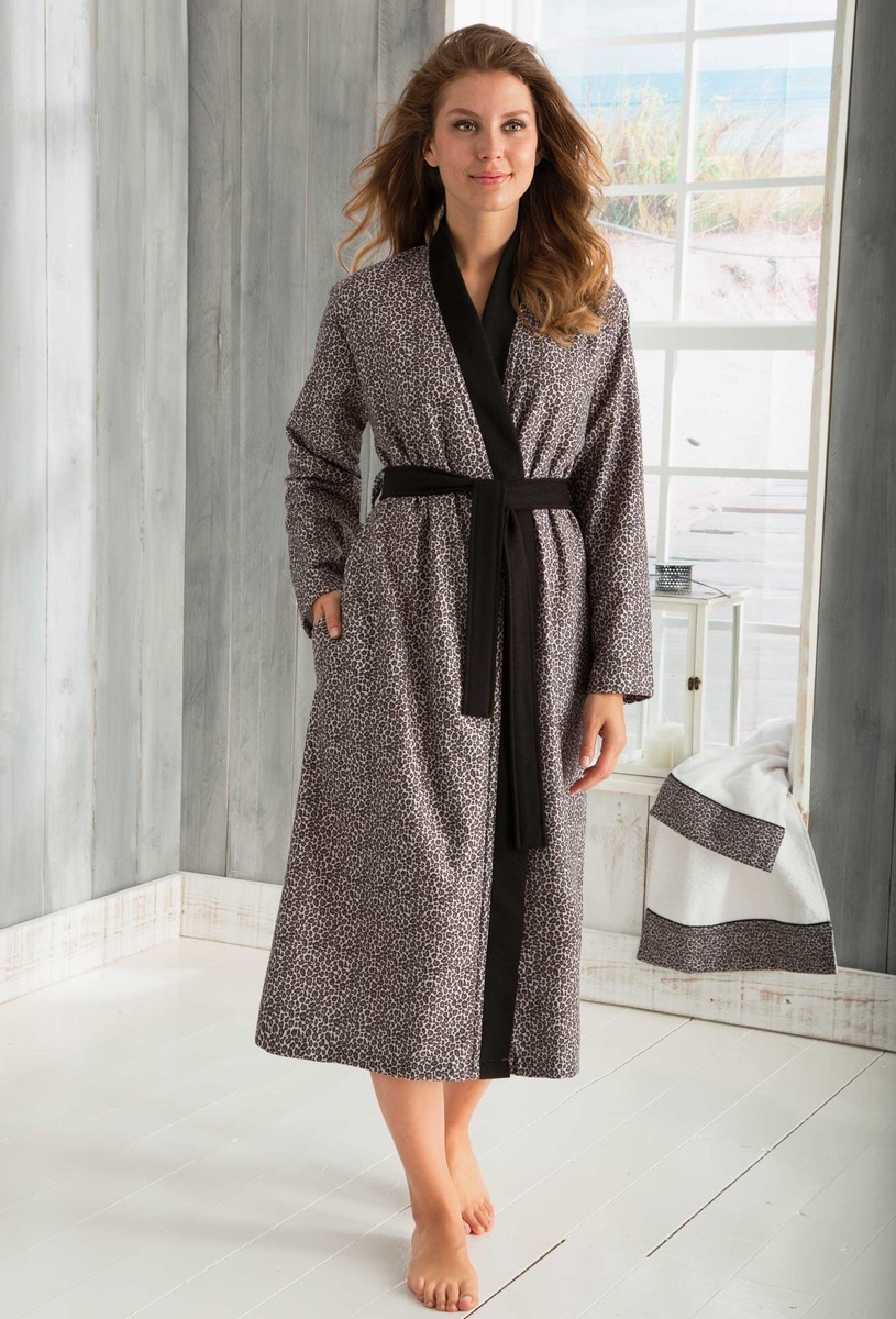 bademantel damen leopard